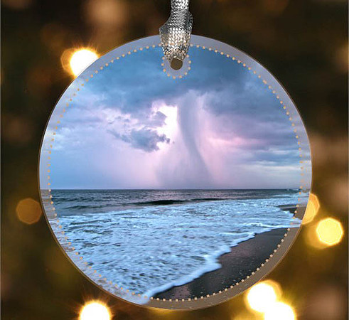 Twister ~ Image on both sides of Metal Ornament complete w red ribbon & sash
