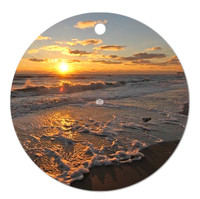 Morning Rush ~Image on both sides of Metal Ornament complete w red ribbon & sash