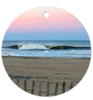 Soft Lines ~Image on both sides of Metal Ornament complete w red ribbon & sash
