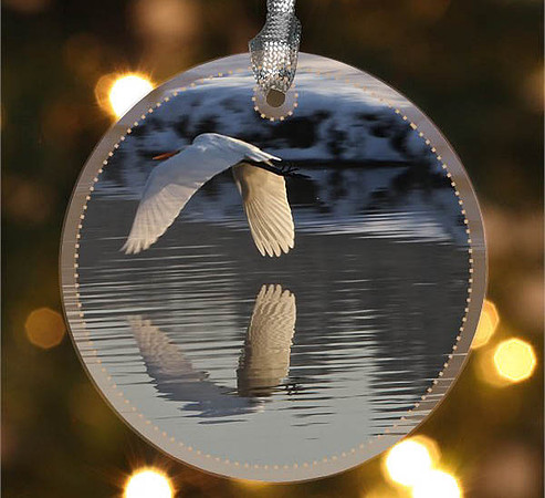 Angel Wings ~ Image on both sides of Metal Ornament complete w red ribbon & sash