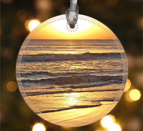 Hot Butter ~ Image on both sides of Metal Ornament complete w red ribbon & sash