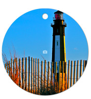 Cape Henry ~ Image on both sides of Metal Ornament complete w red ribbon & sash