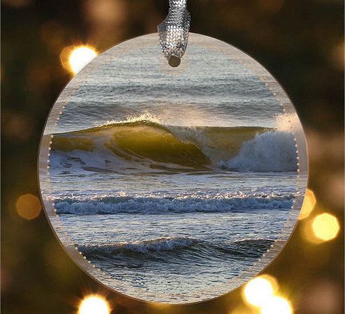 Morning Light ~ Image on both sides of Metal Ornament complete w red ribbon & sash